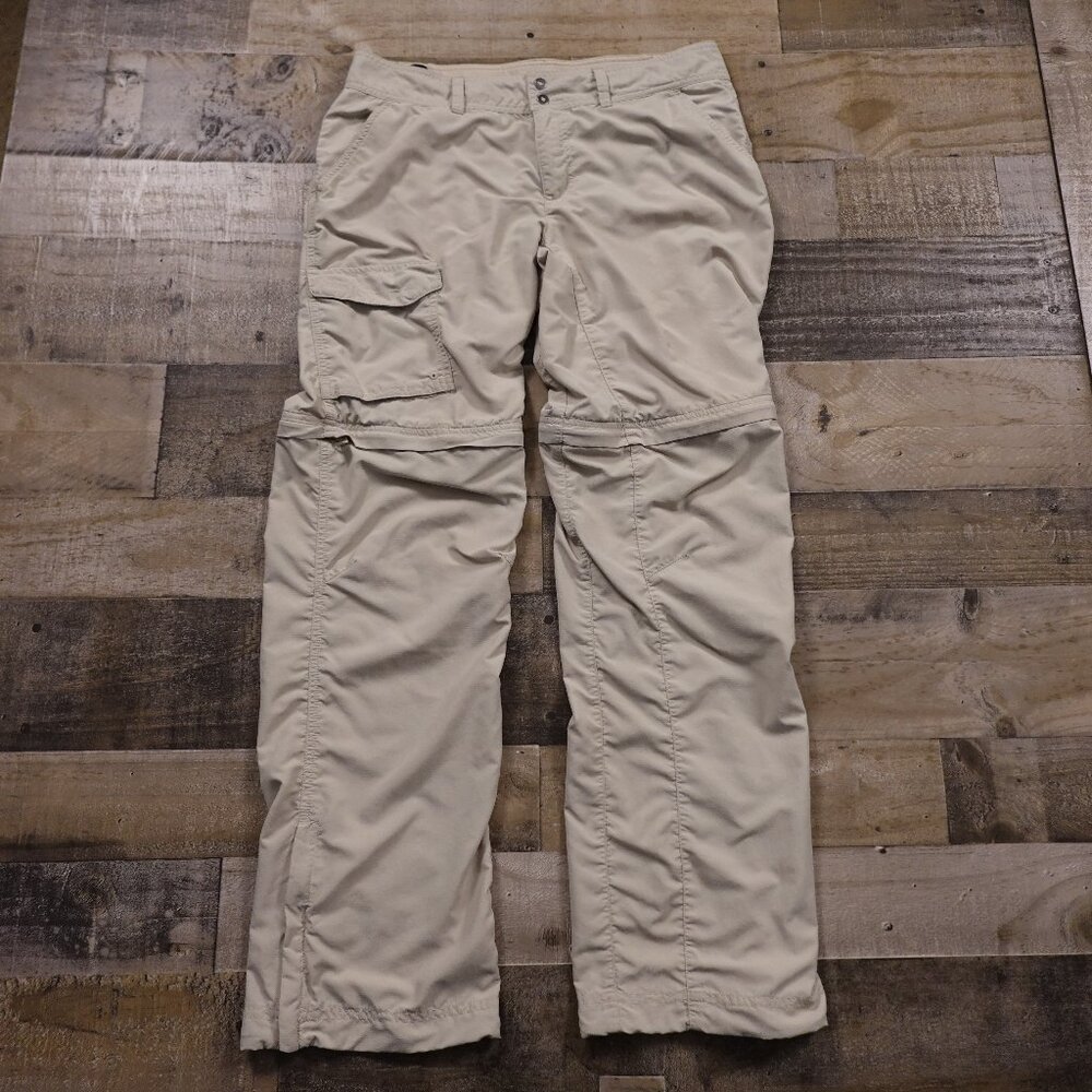Columbia Kestrel Ridge convertible pants women's 10 ancient fossil Omni-shade